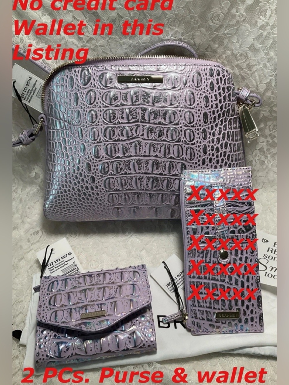 NWT 2 pc BRAHMIN NWT 2 Pc BRAHMIN MINI SYDNEY VIOLET WONDERLAND - SM VERONICA